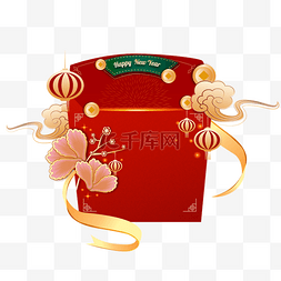 梅花灯笼红包图片_中国新年红包