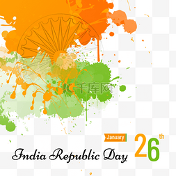 india republic day水墨层叠创意