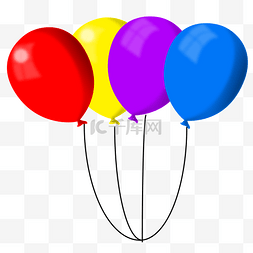 儿童节彩虹海报彩色气球六一儿童