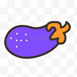 紫色的茄子图标设计
