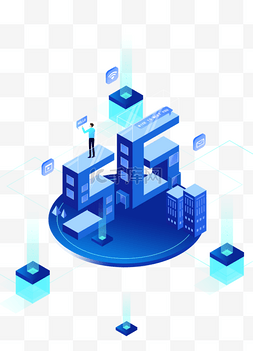 5g5图片_2.5D风格互联网科技手机通讯5G网络