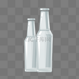 透明汽水瓶子插画