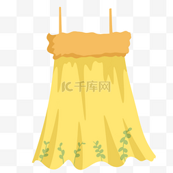衣服吊带裙图片_黄色吊带短裙