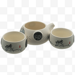 茶壶图片_白色茶具茶壶