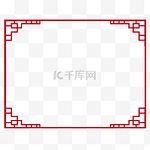 红色中国风线框