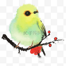 水彩鸟儿图片_水彩动物手绘卡通鸟类元素