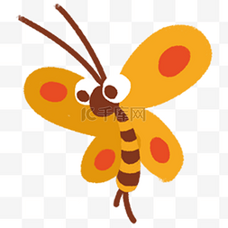 昆虫插画图片_卡通可爱的蝴蝶