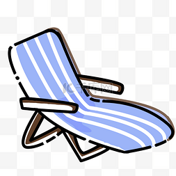 紫色条纹躺椅插画