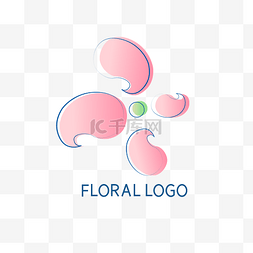 可爱的logo图片_粉色的花朵LOGO