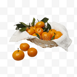 很多新鲜橘子食物