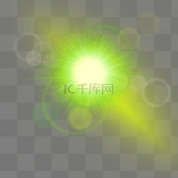 绿色光圈光束射线光效效果