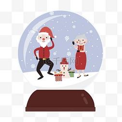 雪人圣诞老人跳舞水晶球元素