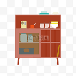 家具橱柜图片_红色的橱柜 