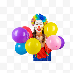 小丑魔术气球表演图片_气球小丑