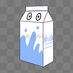 饮料素材创意图片_白色创意奶盒元素