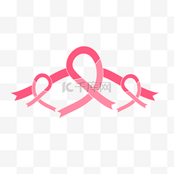 svg红丝带国际乳腺癌预防爱心标识