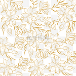 金色线条花朵底纹纹理