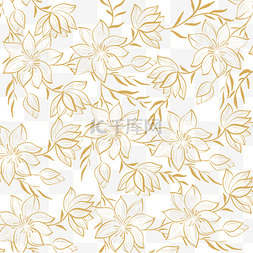 新年图片_金色线条花朵底纹纹理