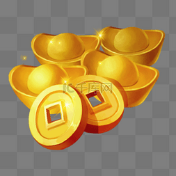 原画游戏一堆金币和元宝