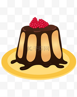 情人节甜点蛋糕插画