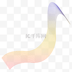 渐变简约实用波浪线条