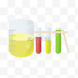 量杯和试管图片_化学试管和量杯插图