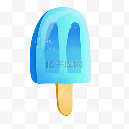 冰淇淋蓝色图片_蓝色冰淇淋插画