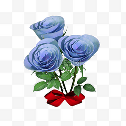 蓝色玫瑰png图