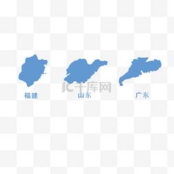 中国各省地图板块PPT图片素材