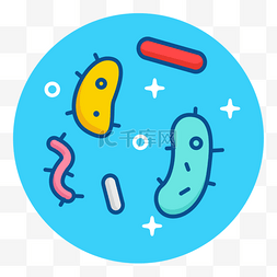 实用彩色细菌图标