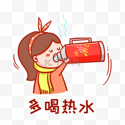 热水洗脚图片_多喝热水表情包