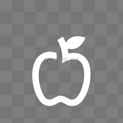 新鲜水果白色图片_白色的苹果免抠图