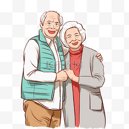 老年人呢图片_重阳节老年夫妻情侣伴侣
