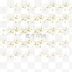 漂浮金色粒子礼花碎片矢量png