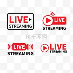 视频直播图片_live streaming播放框直播线框