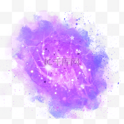 浅紫色幻想星空天空光效