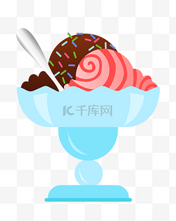 融化的冰激凌图片_卡通冰淇淋矢量图