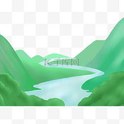 河流线体图片_山川河流