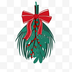 节日红丝带装饰图片_节日红丝带装饰物品圣诞mistletoe