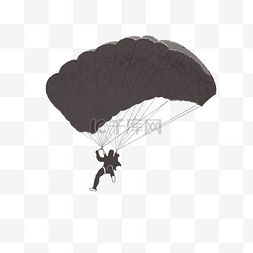 降落伞滑翔伞奋斗形象素材