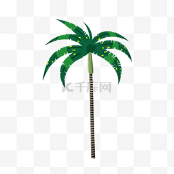 棕榈树绿色偏平植物PNG