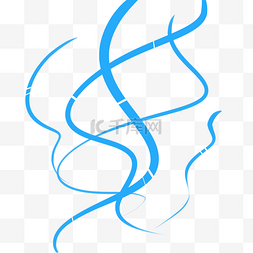 创意装饰曲线图片_蓝色创意线条