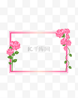 装饰边框图片_粉色花朵装饰边框