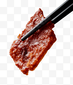 筷子夹猪肉脯休闲食品