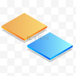立体电子商务图片_彩色的立体方块卡通