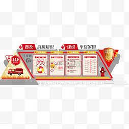 企业文化墙背景墙图片_消防知识文化墙