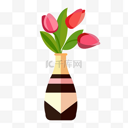 盛开的花gif图片_插在花瓶的一只盛开的花