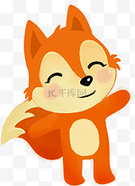 小动物橘色狐狸