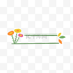 简约植物边框素材图片_春天花草植物标题框边框