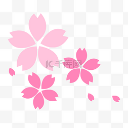 开春海报图片_卡通漂浮樱花矢量贴图